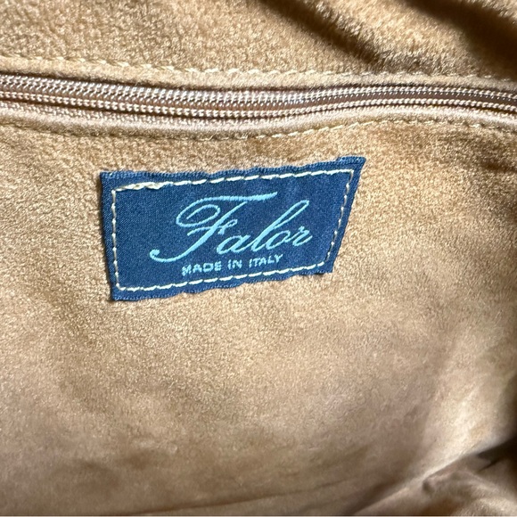 Falor Woven Leather Tote Cognac Intrecciato Structured Shopper Made in Italy